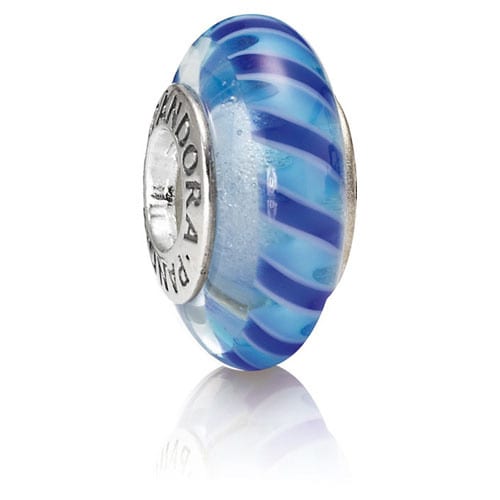 Teal-Blue Stripes Charm