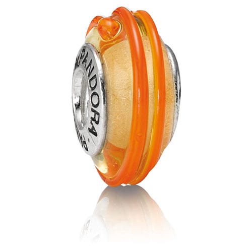 Orange Ribbon Charm