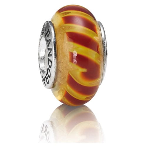 Red Orange Stripe Charm