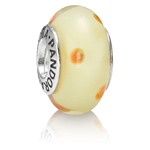 Yellow Orange Polka Dots Charm
