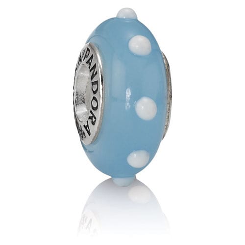 Seeing Spots Light Blue and White Charm