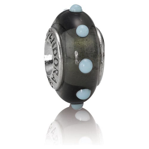 Seeing Spots Black and Light Blue Charm