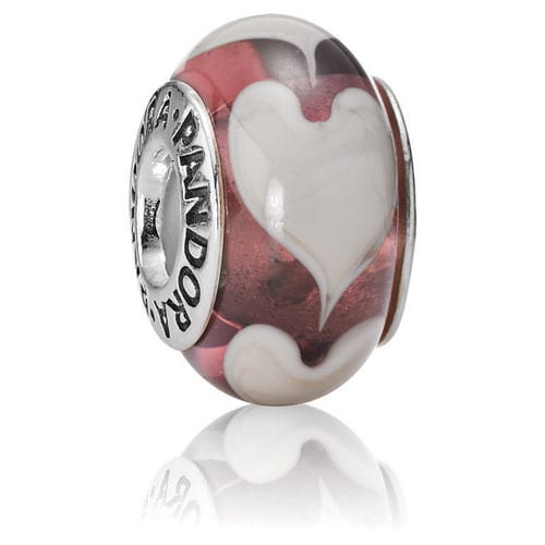 Violet with Grey Hearts Charm