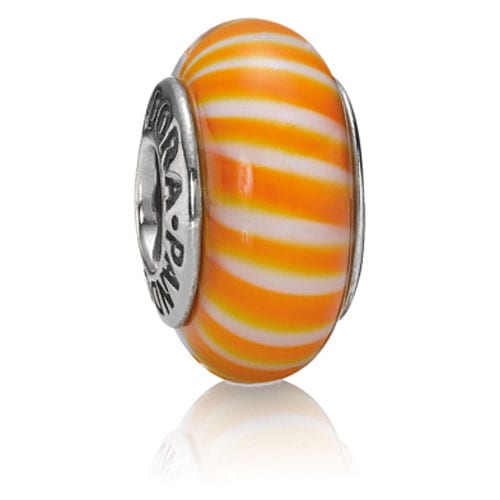 Orange Candy Stripes Charm