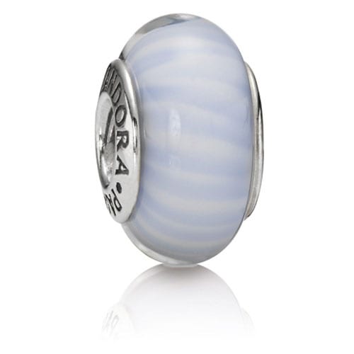 Light Blue Candy Stripes Charm