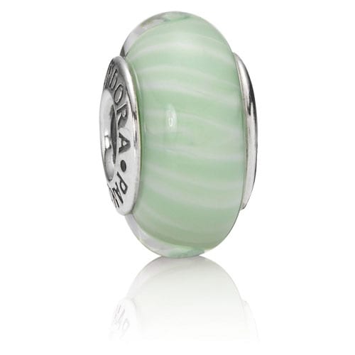 Light Aqua Candy Stripes Charm