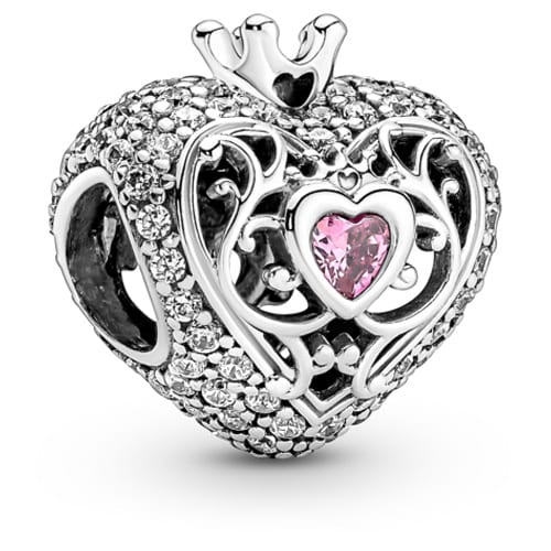Regal Crown & Heart Charm
