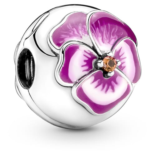 Pink Pansy Flower Clip