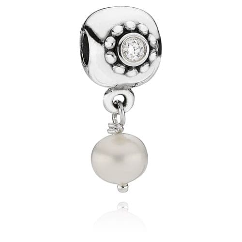 Pandora White Pearl of Wisdom Dangle Clip 790873P 790873 — Foto 1 von 1