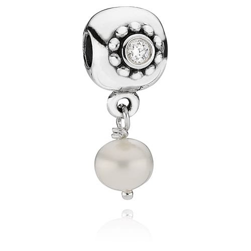 White Pearl of Wisdom Dangle Clip