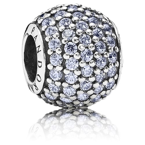 Lavender pavé ball charm