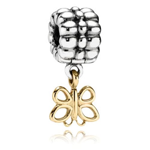 Golden Butterfly Dangle Clip