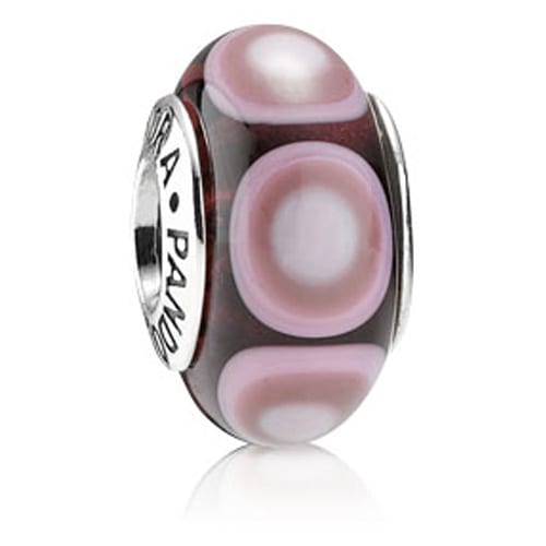 Purple Murano Stepping Stones Charm