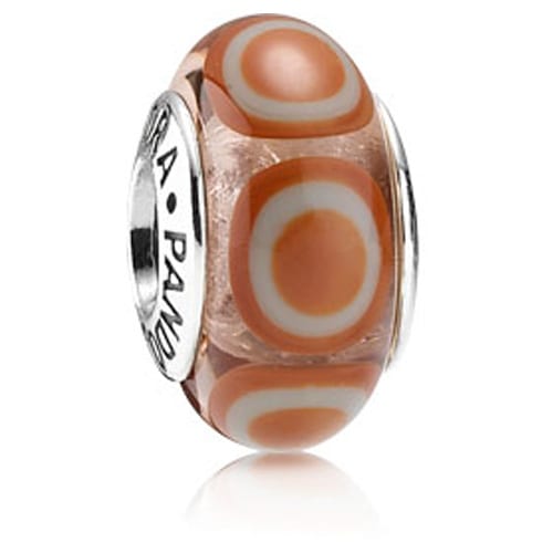 Orange Murano Stepping Stones Charm