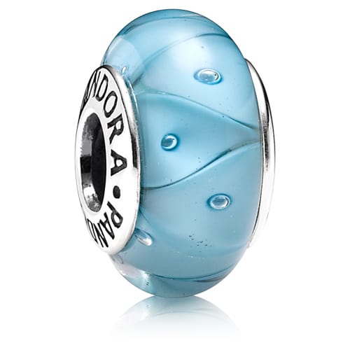 Turquoise Murano Looking Glass Charm