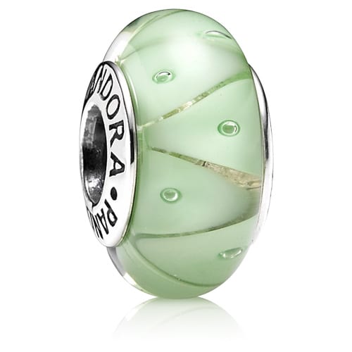 Green Murano Looking Glass Charm