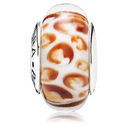 Orange Python Murano Charm