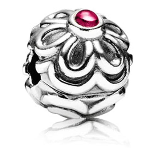 Zinnia Clip with Rhodolite