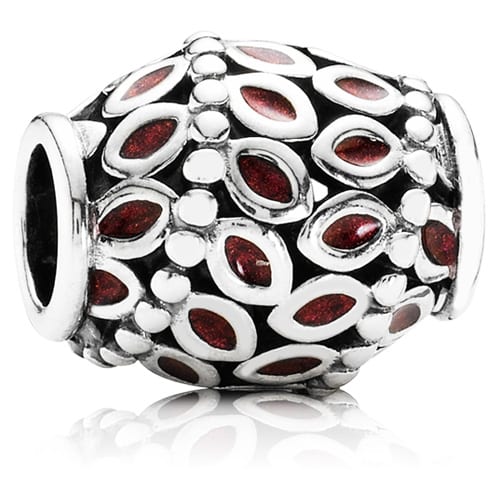 Climbing Ivy Charm with Bordeaux Enamel
