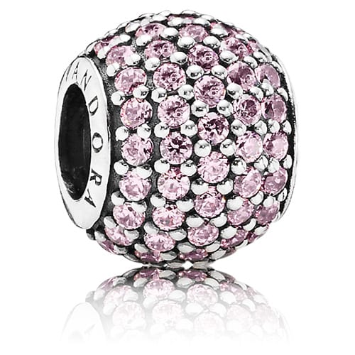 Pink pavé ball charm