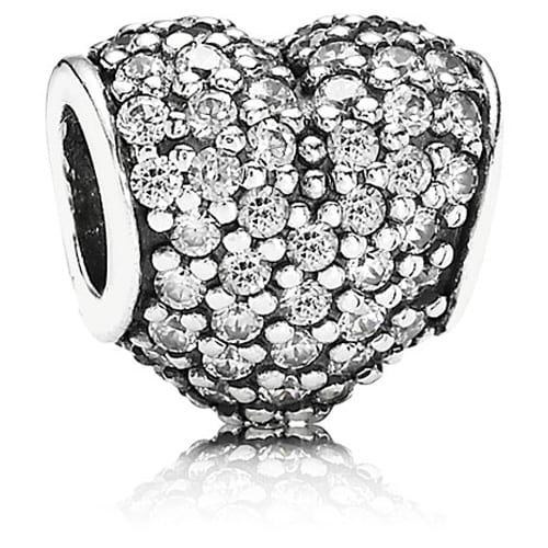 Clear pavé heart