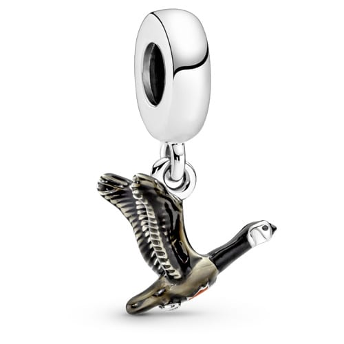 Canadian Goose & Maple Leaf Dangle Charm