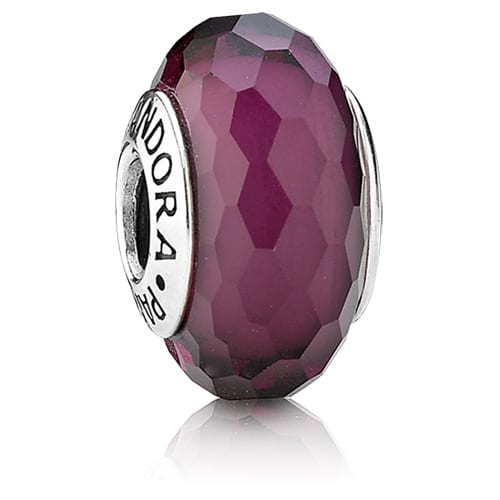 Purple Fascinating Faceted Murano Charm