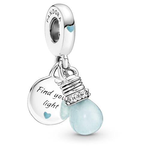 Pandora Glow-in-the-dark Lightbulb Double Dangle Charm 791123C01 791123 — photo 1 of 1