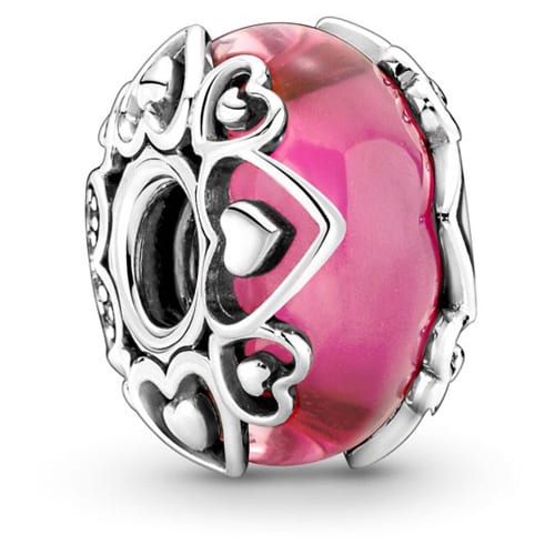 Reveal Your Love Pink Murano Glass Charm