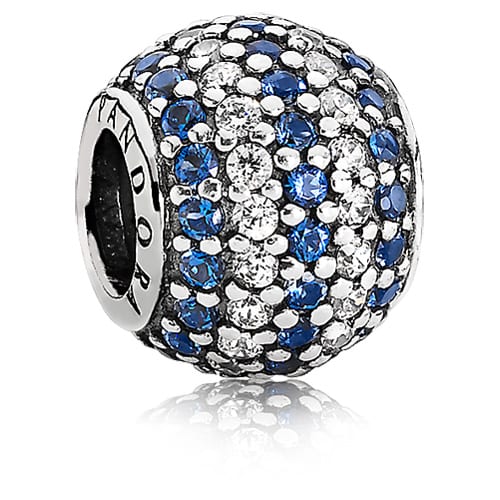Blue Nautical Pavé Stripe Charm