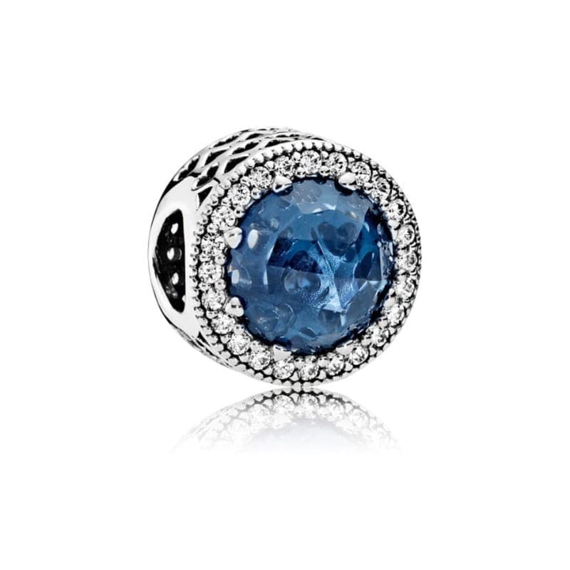 Pandora Radiant Hearts, Moonlight Blue Crystal & Clear CZ 791725NMB 791725 — photo 1 of 1