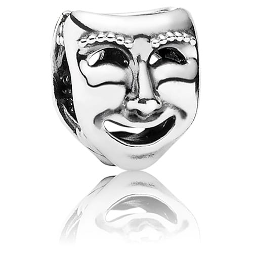 The World's a Stage Mask Charm