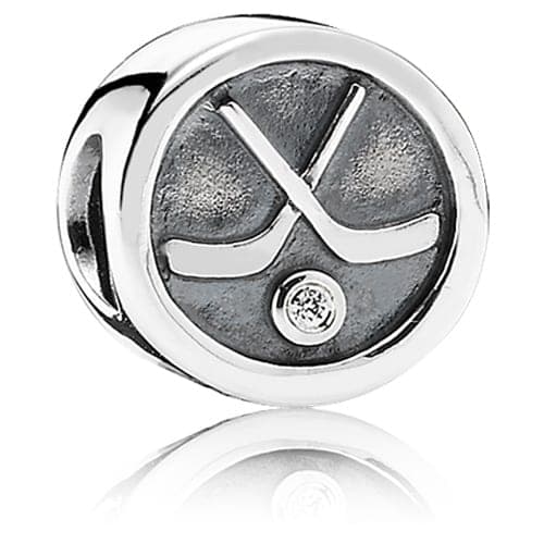 Pandora Hockey Puck Charm 791203C 791203CZ — Foto 1 von 1