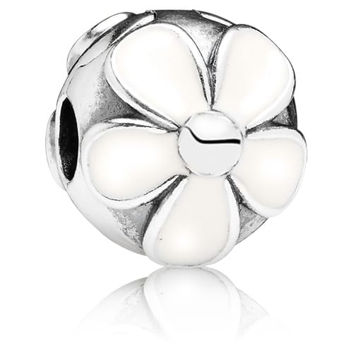 Darling Daisies Clip with White Enamel