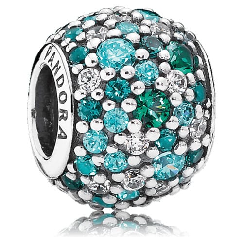 Ocean Mosaic Pave Charm with Multi-Color Zirconia