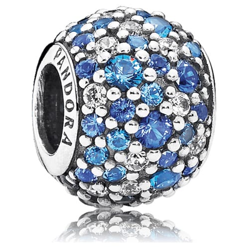 Sky Mosaic Pave Charm with Multi-Color Zirconia