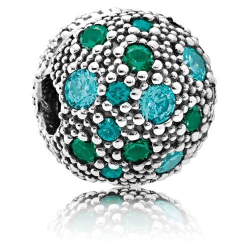 Cosmic Stars Clip with Green and Teal Zirconia