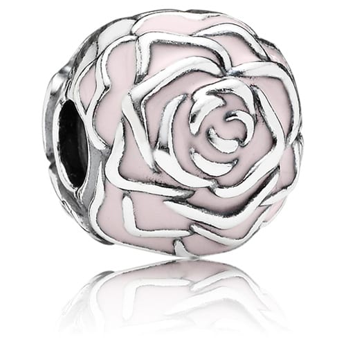 Rose Garden Clip with Pink Enamel