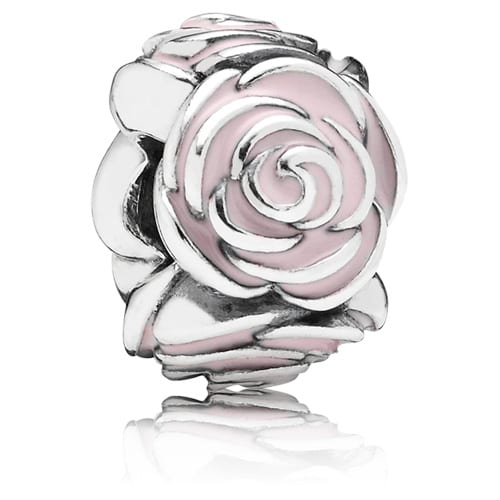 Rose Garden Charm with Pink Enamel