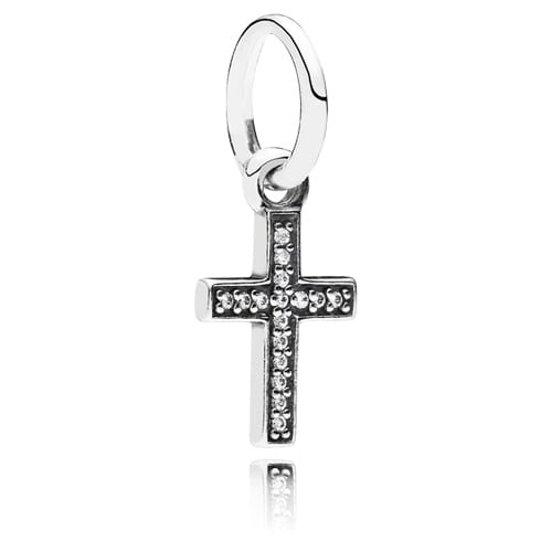 Sparkling Cross Dangle Charm