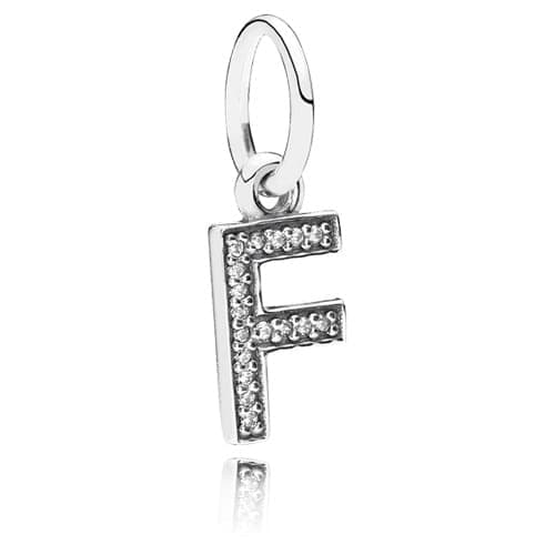 Pandora Letter F Dangle with Zirconia 791318C 791318CZ — Foto 1 von 1