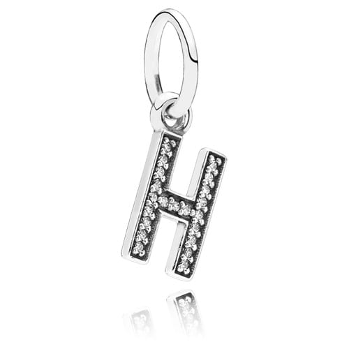 Letter H Dangle with Zirconia