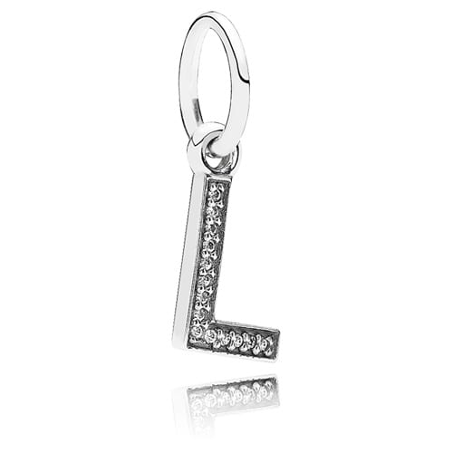 Letter L Dangle with Zirconia