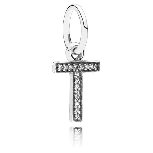 Pandora Letter T Dangle with Zirconia 791332CZ 791332C — photo 1 of 1