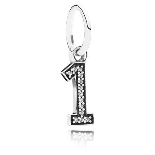 Pandora Number 1 Dangle with Zirconia 791339CZ 791339C — photo 1 of 1