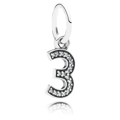 Number 3 Dangle with Zirconia