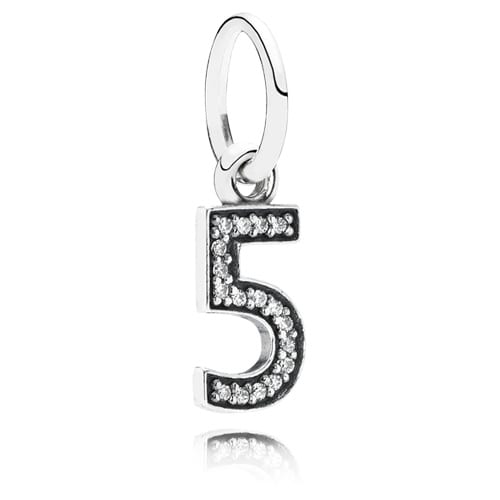 Number 5 Dangle with Zirconia