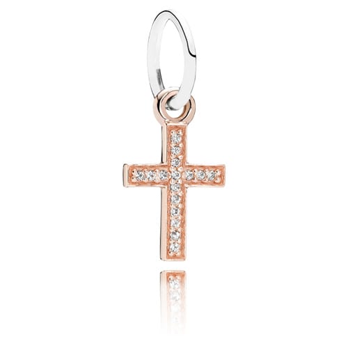 Rose Gold Symbol of Faith Dangle