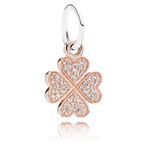 Rose Gold Symbol of Lucky in Love Dangle