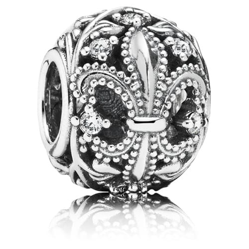 Fleur de Lis Charm with Zirconia